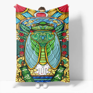 Chinese National Tide Elements Flannel Fleece Throw Blanket Comforter - EBuycos