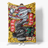 Chinese National Tide Elements Flannel Fleece Throw Cosplay Blanket - EBuycos