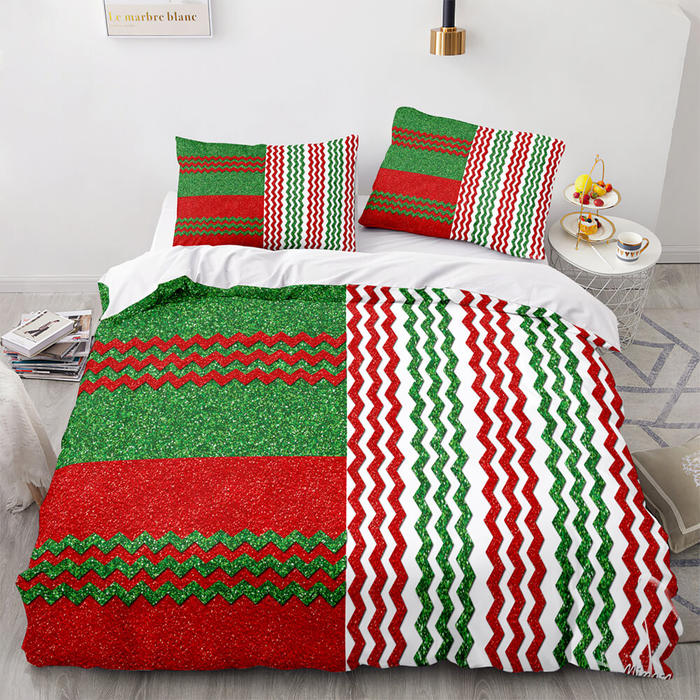Christmas Bedding Sets Pattern Print Quilt Cover