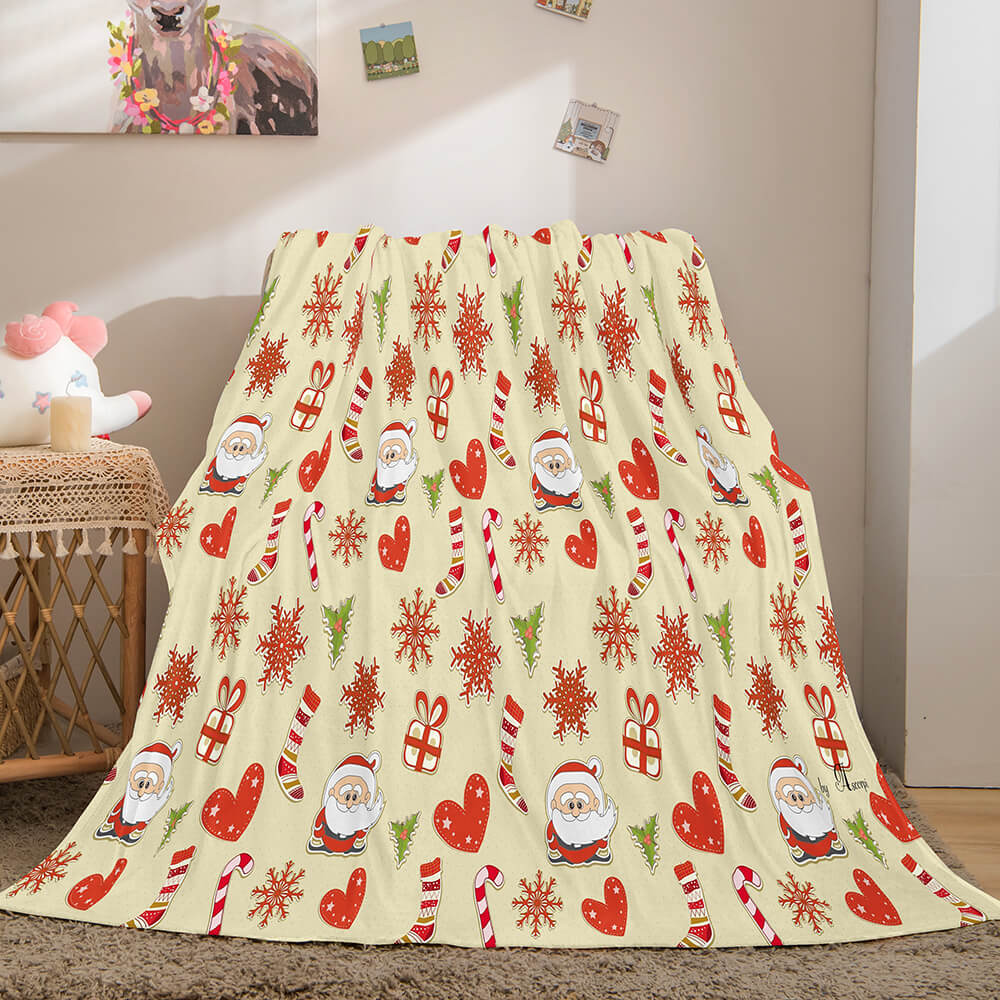 Christmas Decorations Flannel Fleece Throw Cosplay Blanket Comforter Set - EBuycos