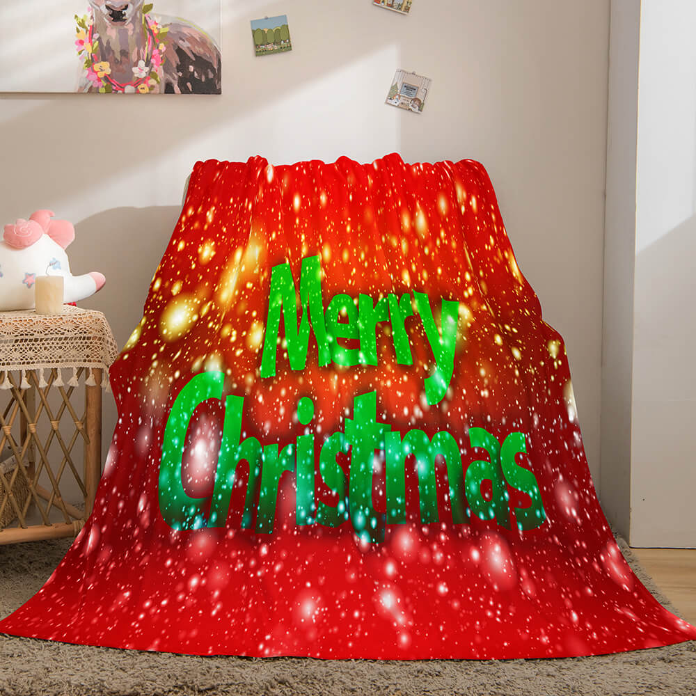 Christmas Decorations Flannel Fleece Throw Cosplay Blanket Comforter Set - EBuycos