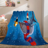 Christmas Decorations Flannel Fleece Throw Cosplay Blanket Comforter Set - EBuycos