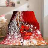 Christmas Decorations Flannel Fleece Throw Cosplay Blanket Comforter Set - EBuycos