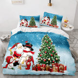 Merry Christmas Pattern Bedding Set Quilt Cover Without Filler