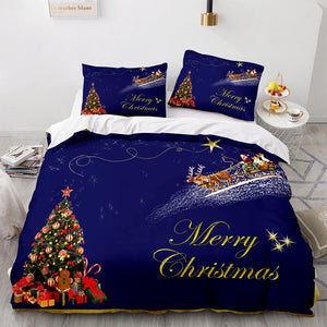 Merry Christmas Bedding Set Duvet Cover Without Filler
