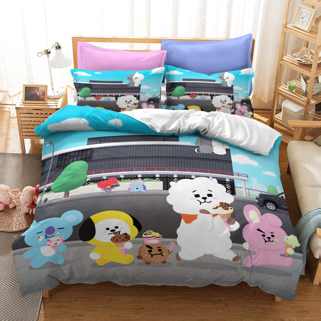 Classic Cartoon image Bedding Set Duvet Covers Comforter Bed Sheets - EBuycos
