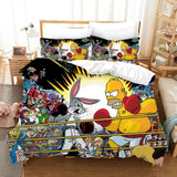Comedy The Simpsons Bedding Sets Pattern Quilt Cover Without Filler