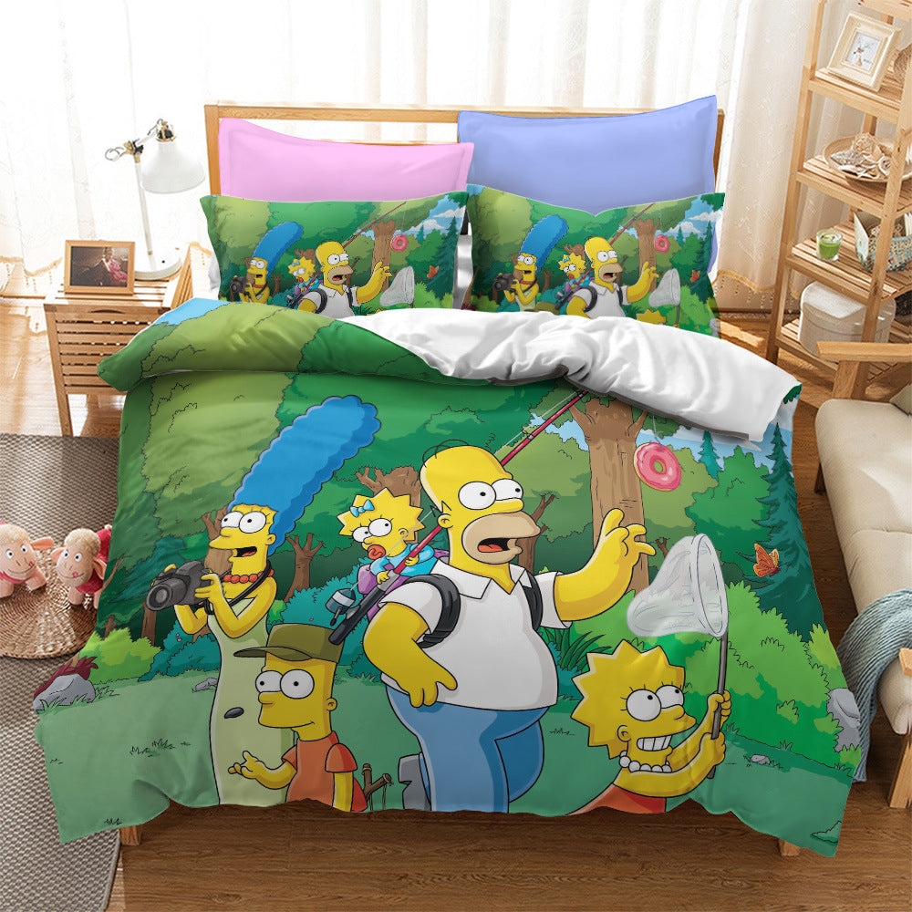 Comedy The Simpsons Bedding Sets Pattern Quilt Cover Without Filler
