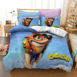 Crash Bandicoot Cosplay Bedding Set Quilt Duvet Cover Bed Sheets Sets - EBuycos