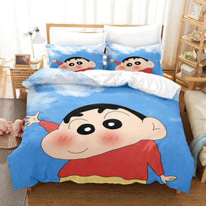 Crayon Shin-chan Cosplay Bedding Set Duvet Cover Comforter Bed Sheets - EBuycos