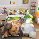 Cute Animal Pet Cats Bedding Set Duvet Covers Comforter Bed Sheets - EBuycos