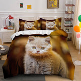 Cute Animal Pet Cats Bedding Set Duvet Covers Comforter Bed Sheets - EBuycos