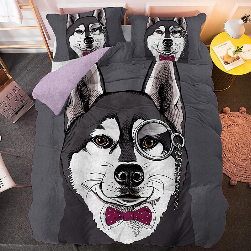 Cute Dog Cartoon Pug Bedding Set Duvet Covers - EBuycos