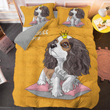 Cute Dog Cartoon Pug Bedding Set Duvet Covers Comforter Bed Sheets - EBuycos
