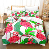Cute Flamingo Bedding Set 3 Piece Duvet Covers Comforter Bed Sheets - EBuycos