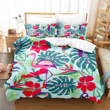 Cute Flamingo Bedding Set 3 Piece Duvet Covers Comforter Bed Sheets - EBuycos