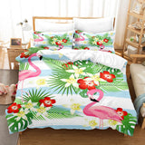Cute Flamingo Bedding Set 3 Piece Duvet Covers Comforter Bed Sheets - EBuycos