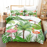 Cute Flamingo Bedding Set 3 Piece Duvet Covers Comforter Bed Sheets - EBuycos