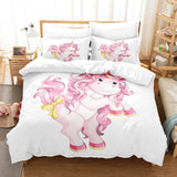 Cute Kids Girls Unicorn Bedding Set Duvet Covers Comforter Bed Sheets - EBuycos