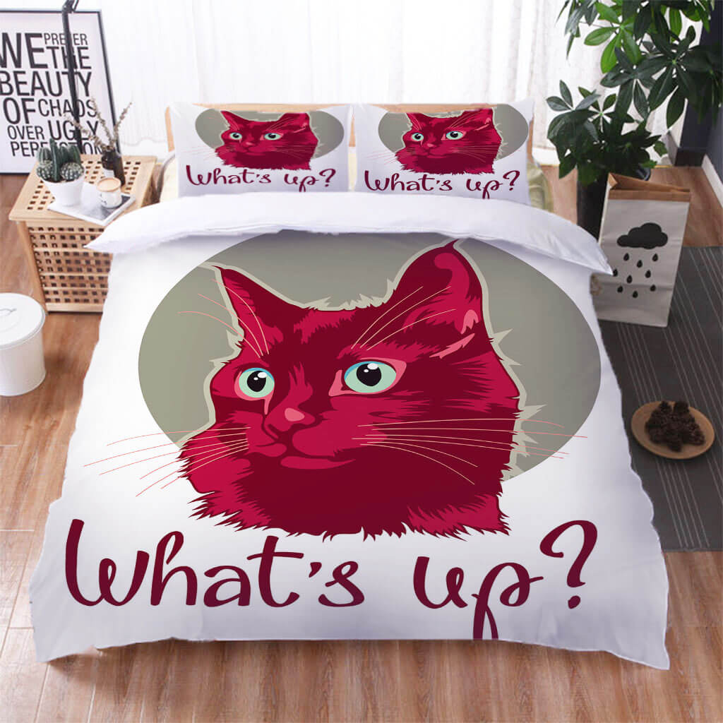 Cute Pet Cat Bedding Set Quilt Cover Without Filler
