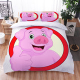 Cute Pig Pattern Bedding Set Quilt Cover Without Filler
