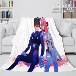 DARLING in the FRANXX Cosplay Flannel Blanket Throw Comforter Sets - EBuycos