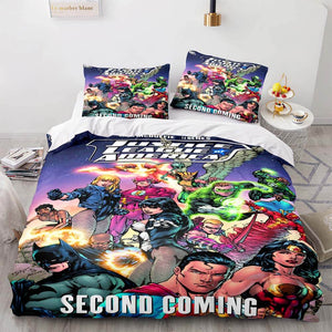 DC Justice League Bedding Set Throw Quilt Duvet Cover Bedding Sets - EBuycos