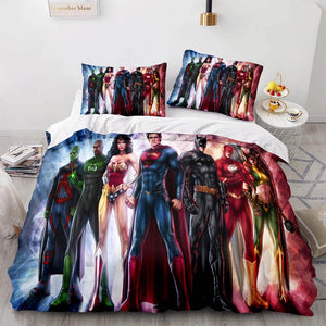 DC Justice League Bedding Set Throw Quilt Duvet Cover Bedding Sets - EBuycos