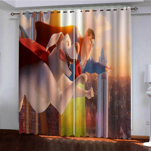 DC League of Super-Pets Curtains Pattern Window Drapes