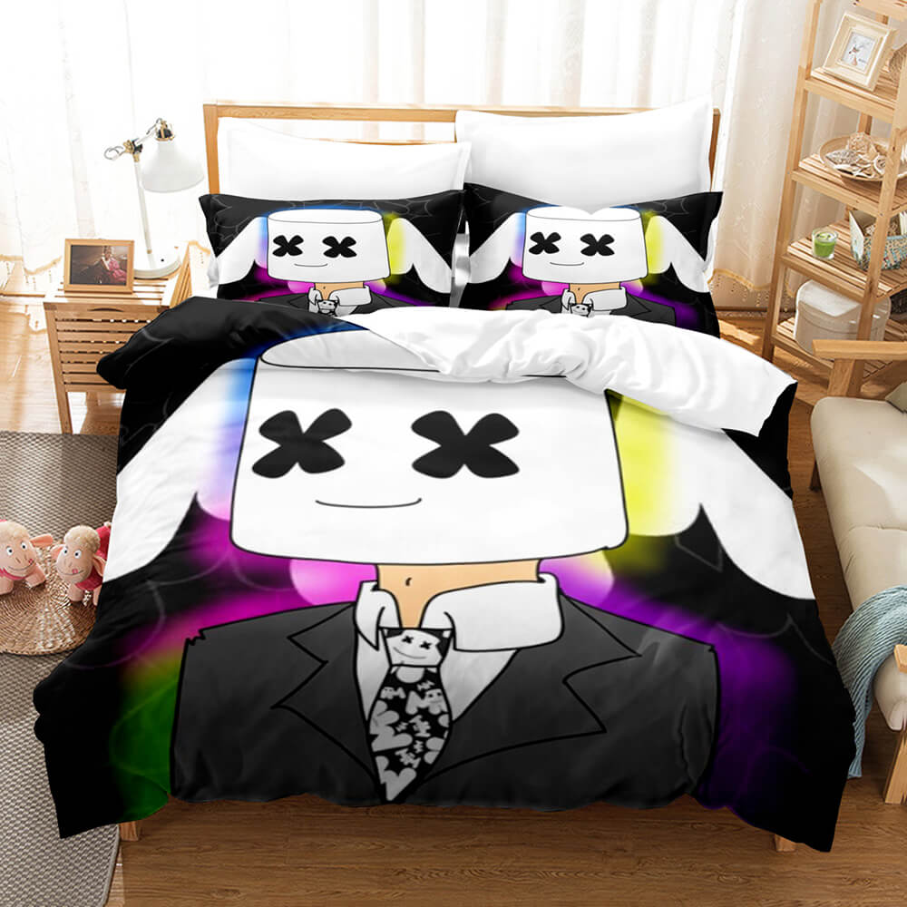 DJ Marshmello Cosplay Bedding Sets Duvet Covers Comforter Bed Sheets - EBuycos