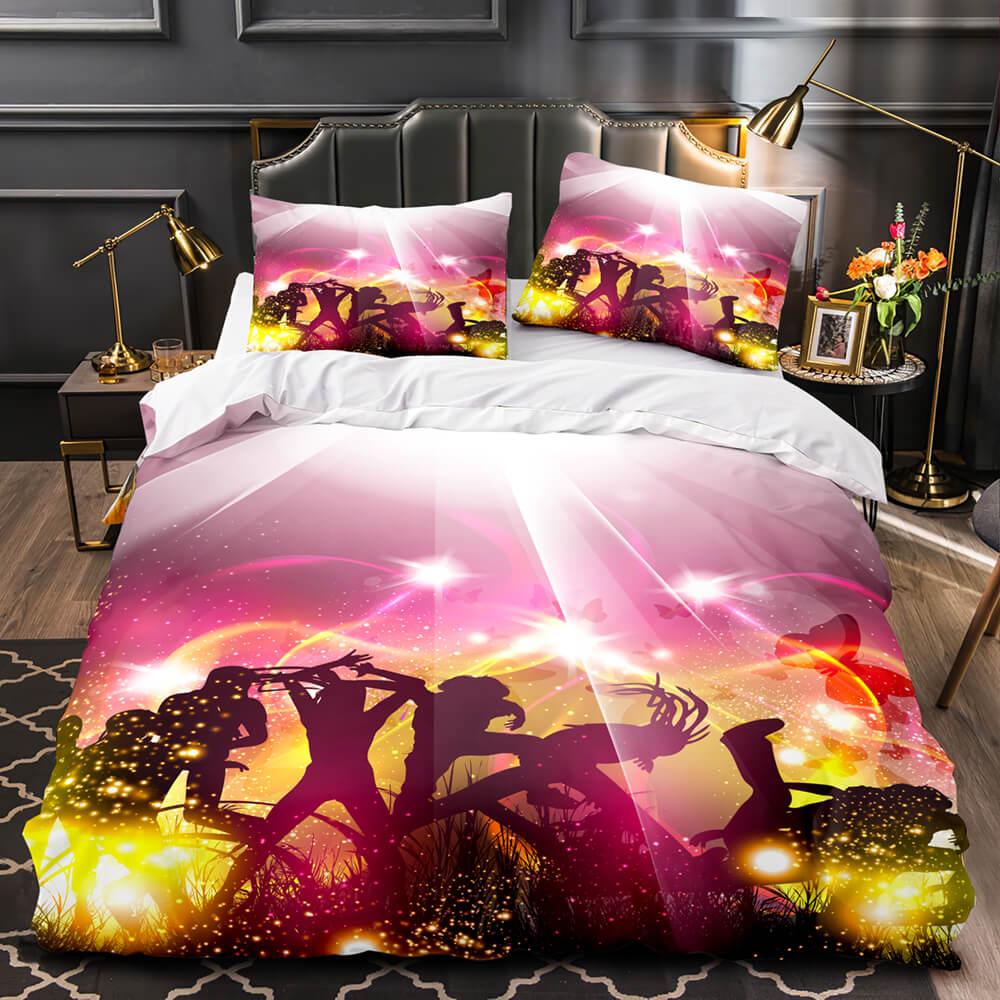 Dance Pattern Bedding Set Quilt Duvet Covers Bed Sets - EBuycos