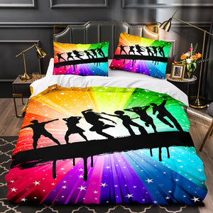Dance Pattern Bedding Set Quilt Duvet Covers Bed Sets - EBuycos