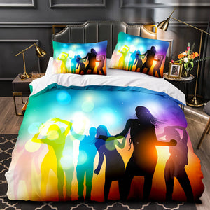 Dance Pattern Bedding Set Quilt Duvet Covers - EBuycos