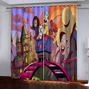 Dead End Paranormal Park Curtains Pattern Blackout Window Drapes