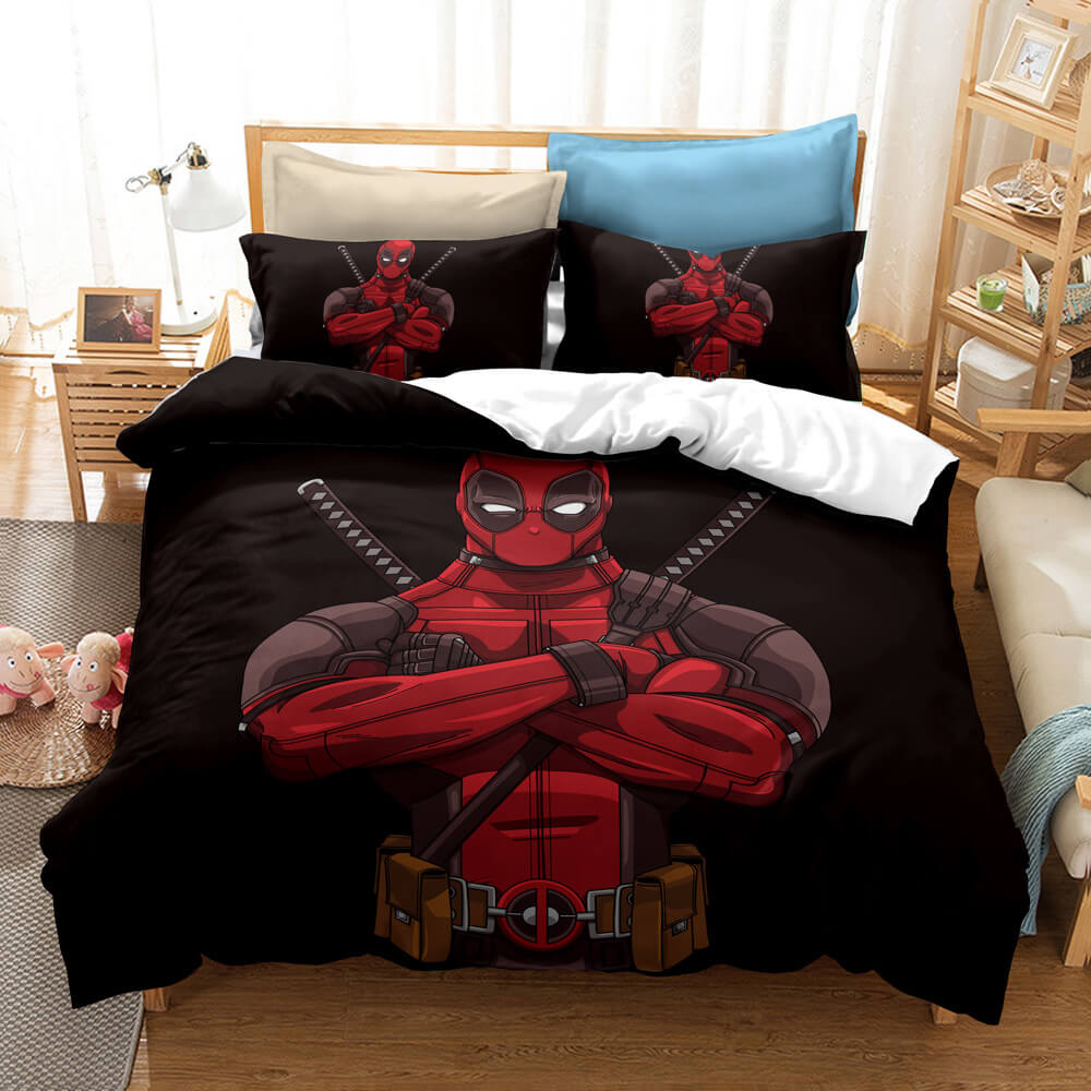 Deadpool 2 Cosplay Bedding Set Duvet Cover Christmas Bed Sheets Sets - EBuycos
