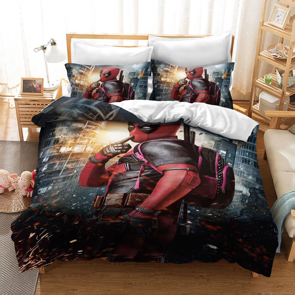 Deadpool 2 Cosplay Bedding Set Duvet Cover Christmas Bed Sheets Sets - EBuycos