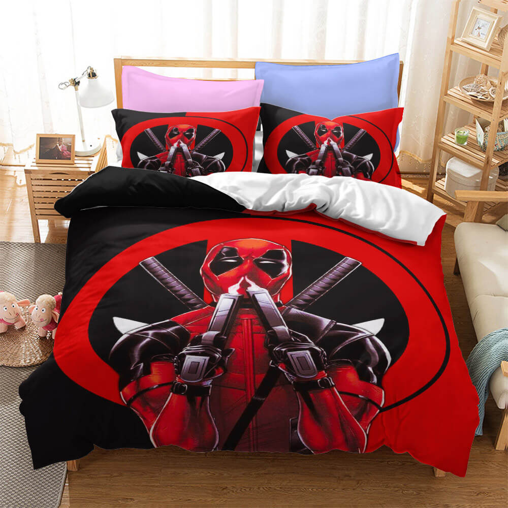 Deadpool 2 Cosplay Bedding Set Duvet Cover Halloween Bed Sheets Sets - EBuycos