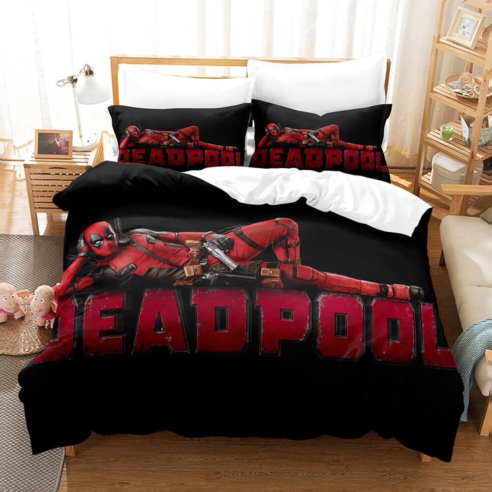 Deadpool Cosplay Bedding Set Comforter Duvet Cover EBuycos