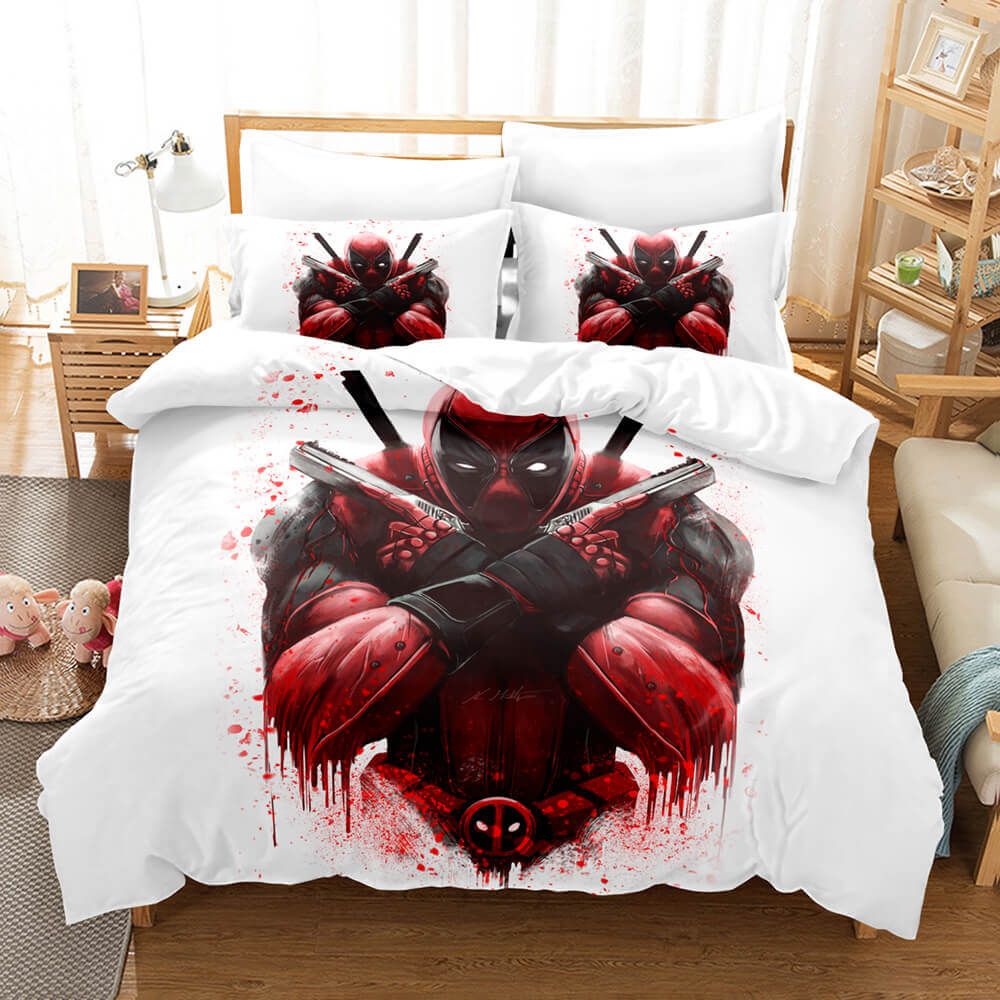 Deadpool Cosplay Bedding Set Comforter Duvet Cover EBuycos