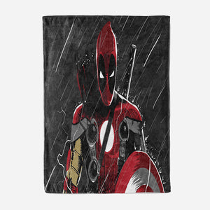 Deadpool Pattern Blanket Flannel Throw Room Decoration