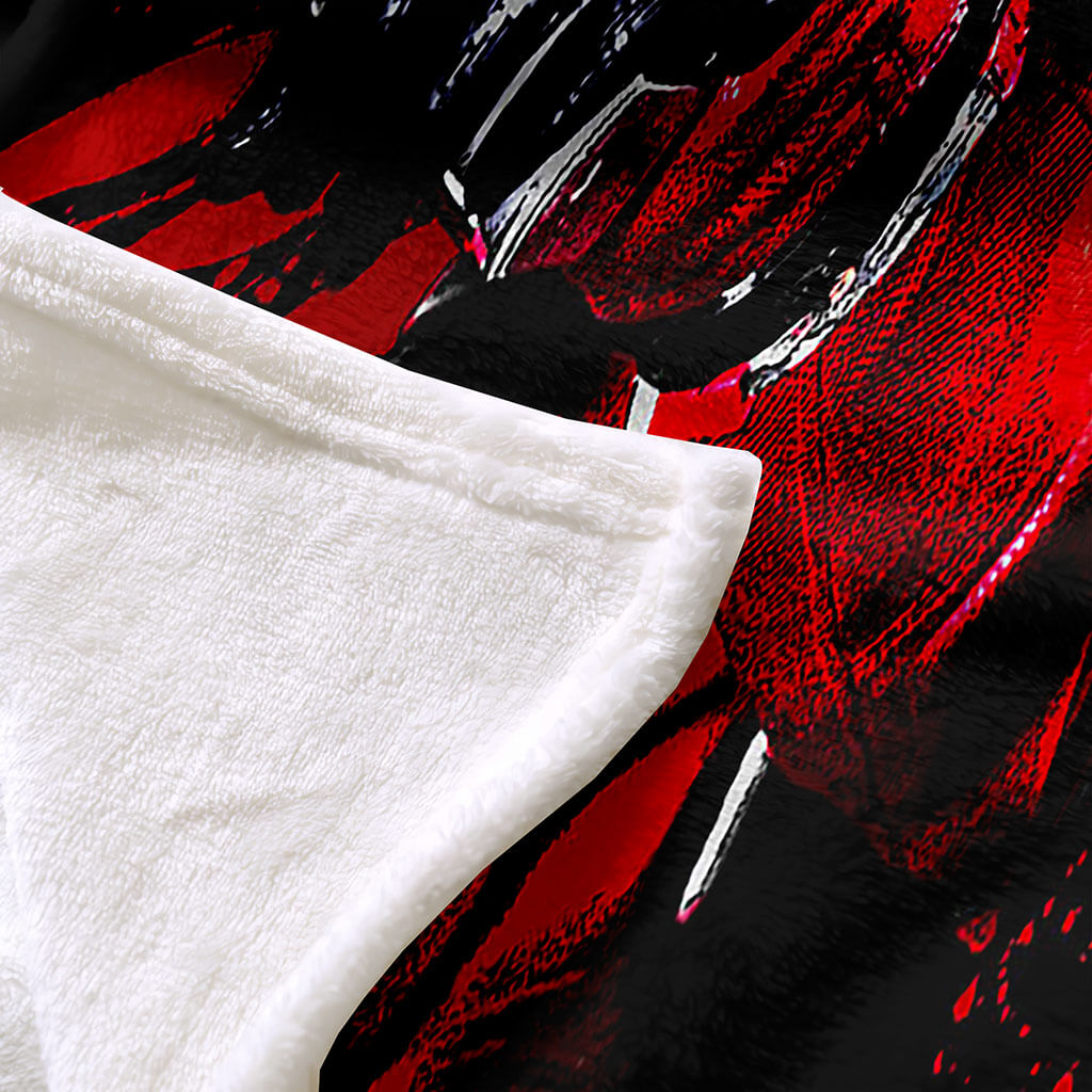 Deadpool Pattern Blanket Flannel Throw Room Decoration