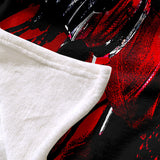 Deadpool Pattern Blanket Flannel Throw Room Decoration