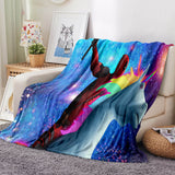 Deadpool Pattern Blanket Flannel Throw Room Decoration
