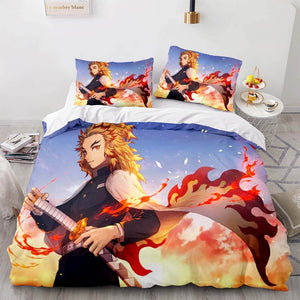 Demon Slayer Bedding Set Cosplay Quilt Cover Without Filler
