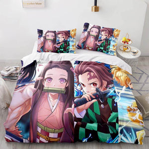 Demon Slayer Bedding Set Cosplay Quilt Cover Without Filler
