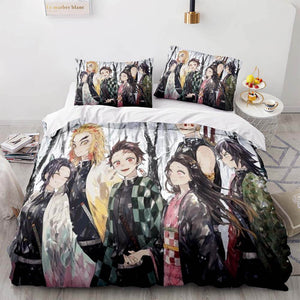 Demon Slayer Bedding Set Cosplay Quilt Cover Without Filler