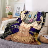 Demon Slayer Blanket Flannel Throw Room Decoration