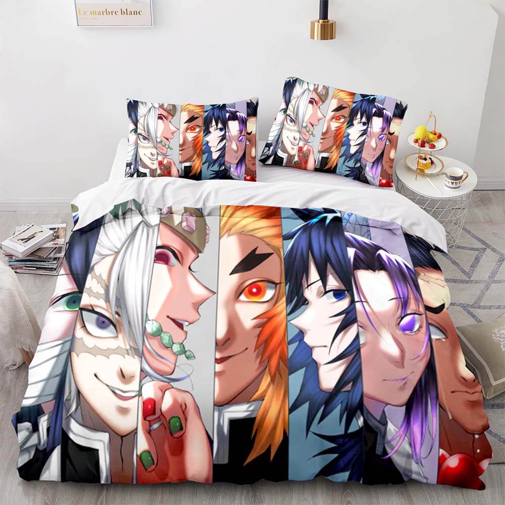 Demon Slayer Cosplay Bedding Set Quilt Cover Without Filler