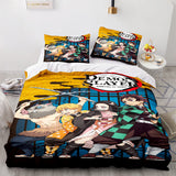 Demon Slayer Cosplay Bedding Set Duvet Covers Comforter Bed Sheets - EBuycos