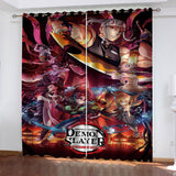 Demon Slayer Curtains Blackout Window Treatments Drapes for Room Decoration